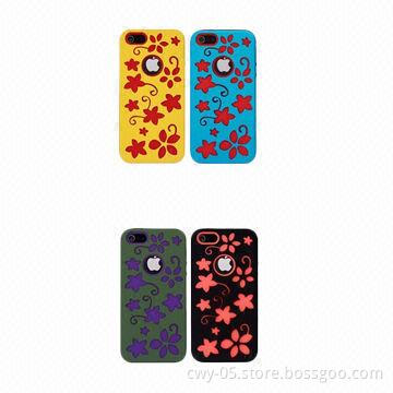 PC and Silicone Material Cellphone Case for iPhone 5